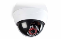 NEDIS atrapa bezpečnostní kamery s infračervenou LED/ dome/ IP44/ venkovní i vnitřní/ bílá