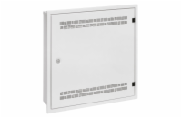 Solarix rozvaděč SOHO LC-18 do zdi s lištami 2U, 4U a 11U, 550x550x150mm, bílá RAL 9003, s rámečkem k zazdění