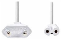 NEDIS napájecí kabel 230V pro adaptéry/ přípojný/ Euro zástrčka/ konektor IEC-320-C7/ dvoulinka/ bílý/ bulk/ 2m