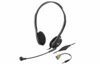 GENIUS headset HS-200C, 2x 3,5 jack, redukce na single jack