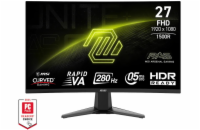 MSI MAG 276CXF/ 27"/ 1920x1080/ VA/ 280Hz/ 0,5ms/ 300cd/m2/ 4000:1/ HDMI/ DP/ VESA/ černý