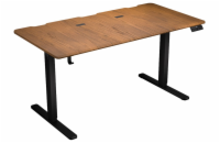 Endorfy Atlas L Electric Dark Wood,Herní stůl, motorizovaný, výškově stavitelný,cable management,150×76cm,nosnost 80kg,hnědo-černá