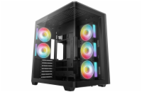 DEEPCOOL skříň CG590U 5F / ATX / 5x120mm ARGB fan / USB3.0 / USB-C / zaoblené sklo /  černá