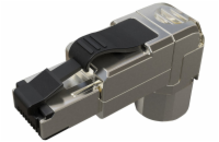Solarix Konektor MPTL 90° RJ45 CAT6 STP samořezný SXRJ45-6-STP-BK-SA-U