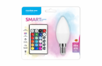 Modee LED žárovka E14 svíčka RGB+4000K 4,9W/40W 470lm + dálk.ovl. MSL-C4,9WE14RGB-R