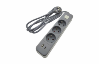 Prodlužovací kabel 3 zásuvky 2m QTECQ-417F s vypínačem