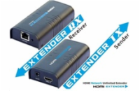 PremiumCord HDMI extender na 120m přes LAN,over IP