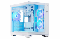 CHIEFTEC Visio / ATX / dvoukomorová / 6x120mm ARGB fan / 2xUSB 3.0 / USB-C / tvrz.sklo / bílá