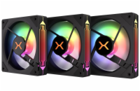 Krux ventilátor Corvus 120 ARGB KIT / 3x120 mm ARGB fan / infinity mirror efekt