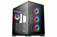 Krux skříň Atron / ATX / 4x120 mm PWM ARGB fan / USB 2.0 / USB 3.0 / USB-C / panoramatická / černá
