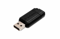 Verbatim Store  n  Go PinStripe 128GB USB 2.0 Black – černá Kompaktní flash disk Verbatim s kapacitou 128 GB a zasouvacím konektorem pro pohodlný přenos i ukládání dat.