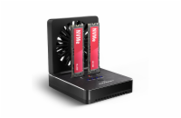 AXAGON ADSA-M2C22, USB-C 20Gbps dokovací stanice pro 2× M.2 NVMe/SATA SSD s funkcí klonování