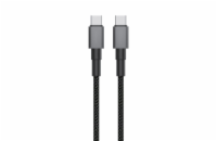 Nabíjecí a datový kabel TECHNIK USB-C/USB-C 1m, 60W 20V 3A, černý