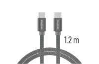 Swissten Datový Kabel Textile USB-C / USB-C 1,2 M Šedý