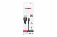Swissten Datový Kabel Usb / Usb-C Černý 1,5M (7Mm)