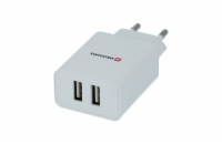 Swissten Síťový Adaptér Smart Ic 2X Usb 2,1A Power + Datový Kabel Usb / Lightning Mfi 1,2 M Bílý
