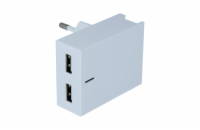 Swissten Síťový Adaptér Smart Ic 2X Usb 3A Power + Datový Kabel Usb / Lightning 1,2 M Bílý