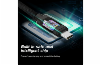 Swissten datový kabel USB-C / USB-C s textilním opletem, 2,0 M Černý