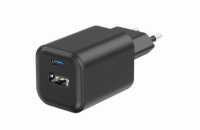 Swissten síťový adaptér gan 1x usb-c 45w pd + 1x usb-a 18w qc černý