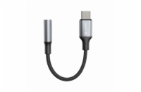 Swissten audio adaptértextile usb-c (samec) / 3,5mm aux 0,15 m černý (nahrazuje 73501301)