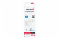 Swissten Síťový Adaptér GaN 1x USB-C 65W PD Bilý
