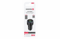 Swissten CL adaptér USB-C + USB-A 38 W, černý