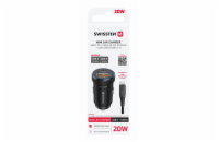 Swissten Cl Adaptér USB-C PD + USB-A, 20W Černý + Kabel USB-C / USB-C, 1M