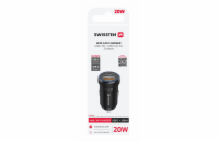 Swissten Cl Adaptér PD USB-C PD + USB-A, 20W Černý