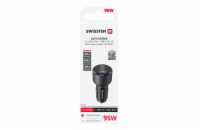 Swissten  Cl Adaptér 2x USB-C PD + USB-A, 95W Černý