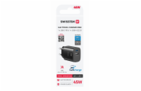 Swissten Síťový Adaptér Edge GaN 1x USB-C PD 45W + 1x USB-A 18W QC Černý