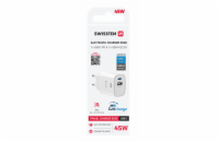 Swissten Síťový Adaptér Edge GaN 1x USB-C PD 45W + 1x USB-A 18W QC Bílý