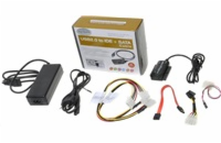 PREMIUMCORD USB 2.0 - IDE + SATA adapter s kabelem a přídavným zdrojem