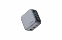 VERBATIM Mini GaN Nabíječka s displejem 65W, 2xUSB-C, 1xUSB-A, šedá