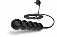 CONNECT IT prodlužovací kabel 230 V, 5 zásuvek, 3 m, bez vypínače (černý)