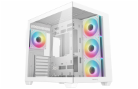DEEPCOOL skříň CG530 4F ATX / 4x120mm ARGB fans / USB 3.0 / USB-C/ panoramatická / bílá