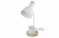 EMOS Stolní lampa POPPY na žárovku E27, bílá