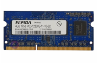 Elpida 4GB DDR3 PC12800 1600MHz SODIMM CL11 Operační paměť pro notebooky, Elpida 4GB DDR3 1600MHz SODIMM CL11