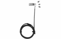 DICOTA Universal Security Cable Lock,3 Exchangeable heads fits all slots, combination