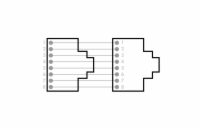 DATACOM Spojka panel STP 2 x RJ45 (8p8c) Cat5e,přímá,plast