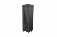 19" VOLNĚ STOJÍCÍ RACKOVÁ SKŘÍŇ 42U/600X600 (FLAT PACK) S PROSKLENÝMI DVEŘMI LCD ČERNÁ LANBERG V2