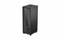 19" VOLNĚ STOJÍCÍ RACKOVÁ SKŘÍŇ 47U/800X1000 (FLAT PACK) S PROSKLENÝMI DVEŘMI LCD ČERNÁ LANBERG V2