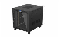 19" VOLNĚ STOJÍCÍ RACKOVÁ SKŘÍŇ 15U/800X1000 (FLAT PACK) S PROSKLENÝMI DVEŘMI LCD ČERNÁ LANBERG V2
