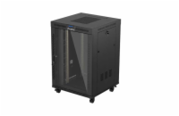 19" VOLNĚ STOJÍCÍ RACKOVÁ SKŘÍŇ 22U/800X800 (FLAT PACK) S PROSKLENÝMI DVEŘMI LCD ČERNÁ LANBERG V2