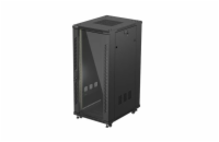 19" VOLNĚ STOJÍCÍ RACKOVÁ SKŘÍŇ 27U/600X800 (FLAT PACK) S PROSKLENÝMI DVEŘMI ČERNÁ LANBERG