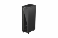 19" VOLNĚ STOJÍCÍ RACKOVÁ SKŘÍŇ 42U/600X1000 (FLAT PACK) S PROSKLENÝMI DVEŘMI LCD ČERNÁ LANBERG V2