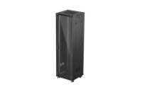 19" VOLNĚ STOJÍCÍ RACKOVÁ SKŘÍŇ 42U/600X600 (FLAT PACK) S PROSKLENÝMI DVEŘMI ČERNÁ LANBERG