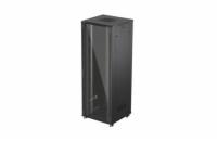19" VOLNĚ STOJÍCÍ RACKOVÁ SKŘÍŇ 47U 800X800 ČERNÉ SKLENĚNÉ DVEŘE LANBERG (PLOCHÉ BALENÍ)