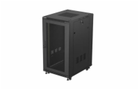 19" VOLNĚ STOJÍCÍ RACKOVÁ SKŘÍŇ 22U/600X800 (FLAT PACK) SE SÍŤOVÝMI DVEŘMI ČERNÁ LANBERG