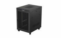 19" VOLNĚ STOJÍCÍ RACKOVÁ SKŘÍŇ 22U/800X1000 (FLAT PACK) SE SÍŤOVÝMI DVEŘMI LCD ČERNÁ LANBERG V2