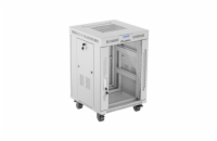 19" VOLNĚ STOJÍCÍ RACKOVÁ SKŘÍŇ 15U 600X600 ŠEDÉ SKLENĚNÉ DVEŘE LCD LANBERG (FLAT PACK) V2
